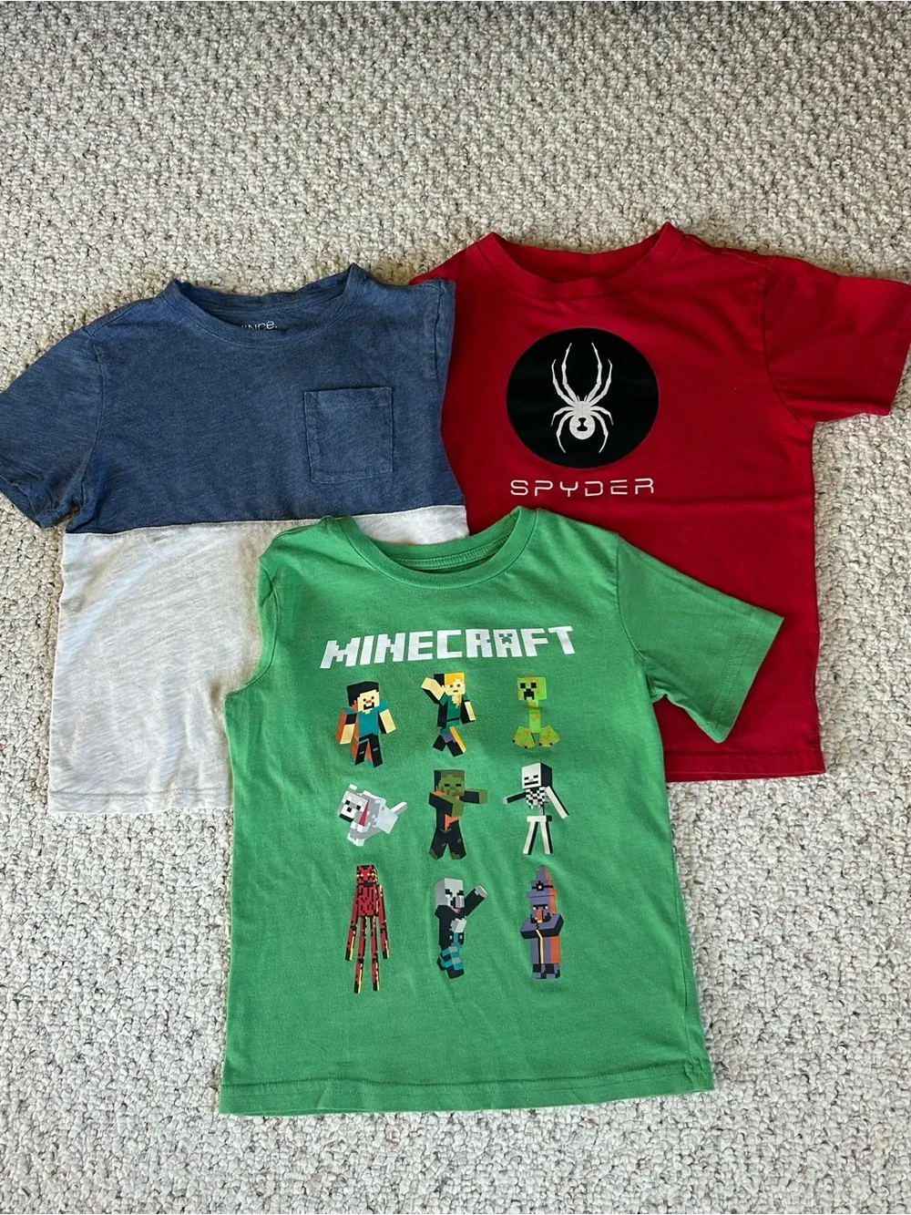 Boys Long Sleeve Shirt Lot Bundle 6 Piece Gap Minecraft Star Wars Spyder 5-6